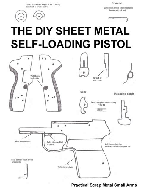 sheet metal pistol plans|sheet metal handgun plans.